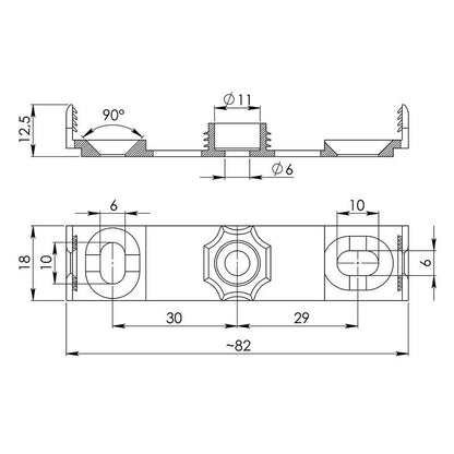 Wiska Combi 308 BK Polypropylene 85 x 85 x 51mm Enclosure Black IP66 3x3 Pole Wago Connectors
