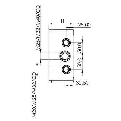 Wiska Combi 1610/3 WH Polypropylene 200 x 160 x 94mm Enclosure White (with 3 Pole Terminal)