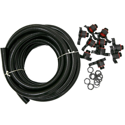 Wiska Brace 20mm Flexible Black Conduit Contractor Pack c/w 10 Glands & Locknuts IP68
