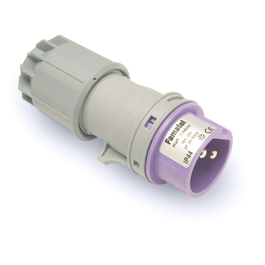 Famatel 16A 2P 24V Plug IP44 Purple