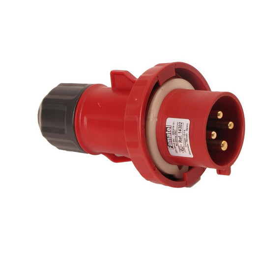 Famatel 32A 3P+E 6h 415V Plug IP67 Red