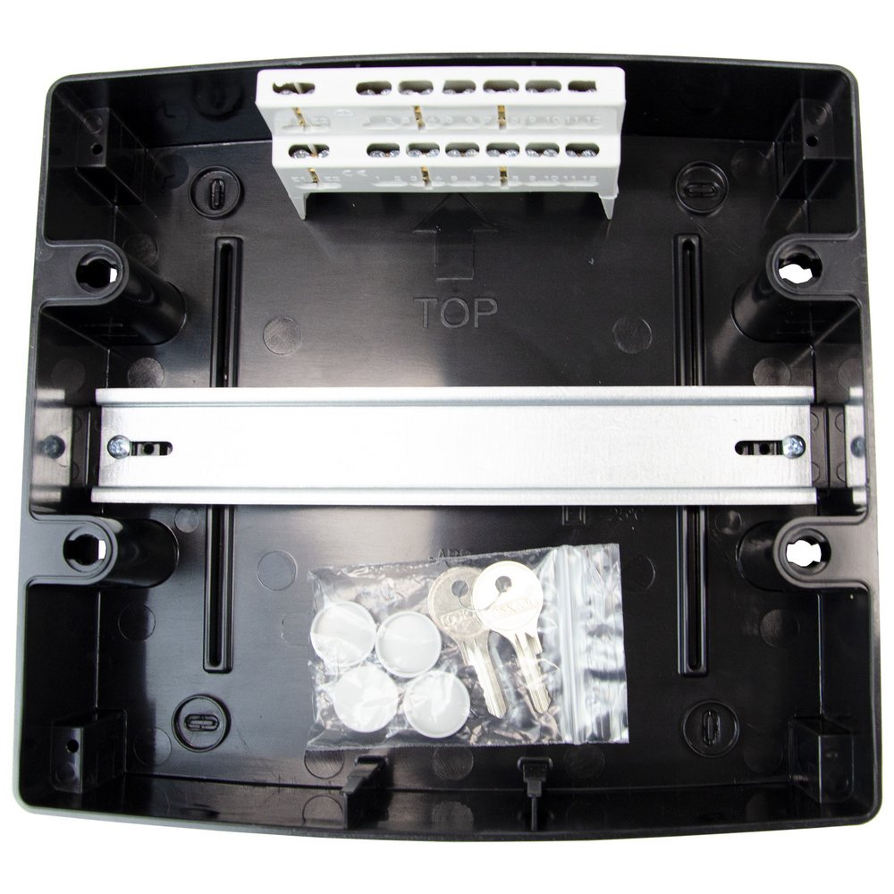 Famatel Acqua 390 Wall Mounted Enclosure 215mm x 235mm x 110mm ABS IP65 Black 8 Modules