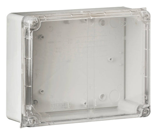 Wiska CLWIB4 Clear Lid Smooth Sided Grey Enclosure 230 x 180 x 88mm