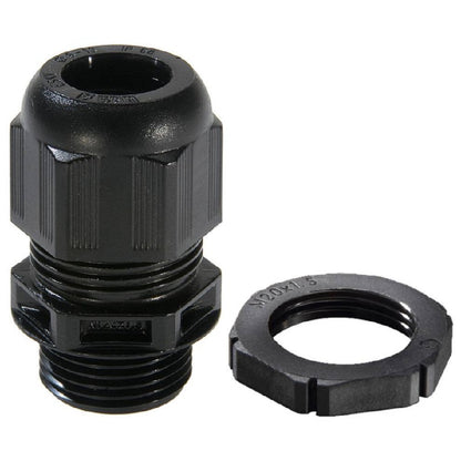 Wiska Sprint® GLP16 Cable Gland with locknut IP68 Black (Pack of 10)