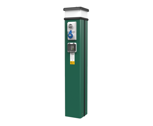 Rolec 18th Edition Classic Touring Bollard 1000mm 1 Way 16A Interlock Socket