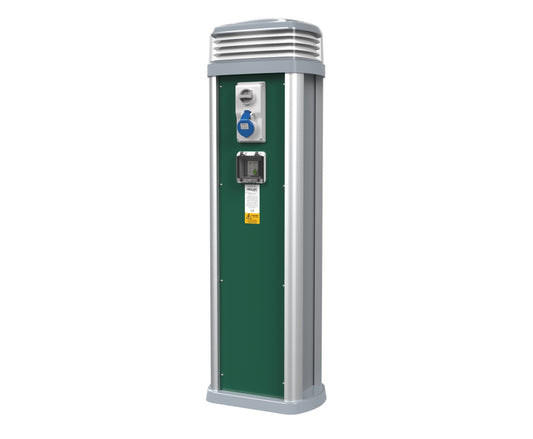 Rolec 18th Edition Quantum Touring Bollard 1000mm 1 Way 16A Interlock Socket + Water Tap