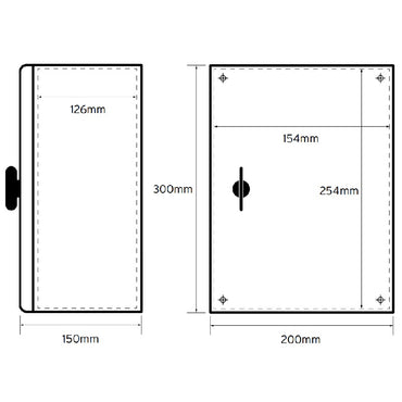 Niglon 300 x 200 x 150mm IP66 Mild Steel Enclosure