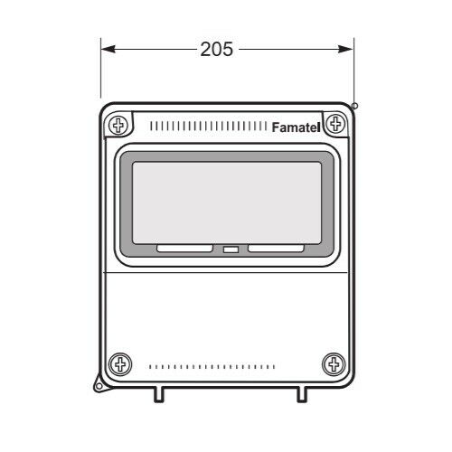 Famatel Compact 18th Edition Caravan Hook Up 1 x 16A 2P+E Switched Interlocked Outlet c/w 1 x 10A DP 30mA RCBO 1 x MID Approved Meter