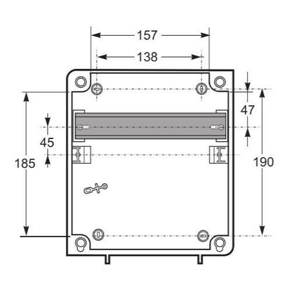 Famatel Compact 18th Edition Caravan Hook Up 1 x 16A 2P+E Switched Interlocked Outlet c/w 1 x 10A DP 30mA RCBO 1 x MID Approved Meter