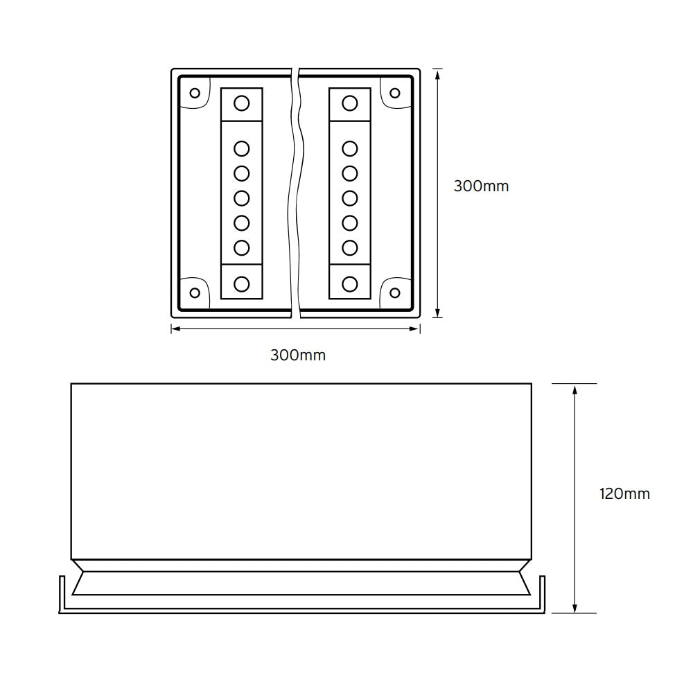 Niglon Mild Steel Terminal Box 300mm x 300mm x 120mm