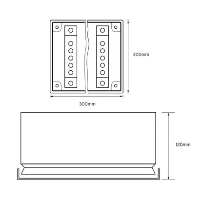 Niglon Mild Steel Terminal Box 300mm x 300mm x 120mm